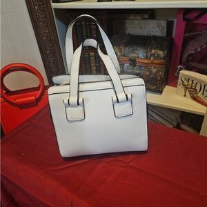 White Structured Top-Handle Women's Handbag